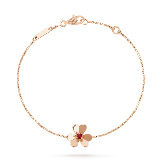 [Vera Jewelry]FRIVOLE GOLD FLOWER PINK MALACHITE BRACELET