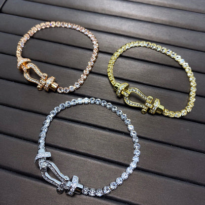 [Vera  Jewelry]FORCE  HORSESHOE  DIAMOND TENNIS BRACELET