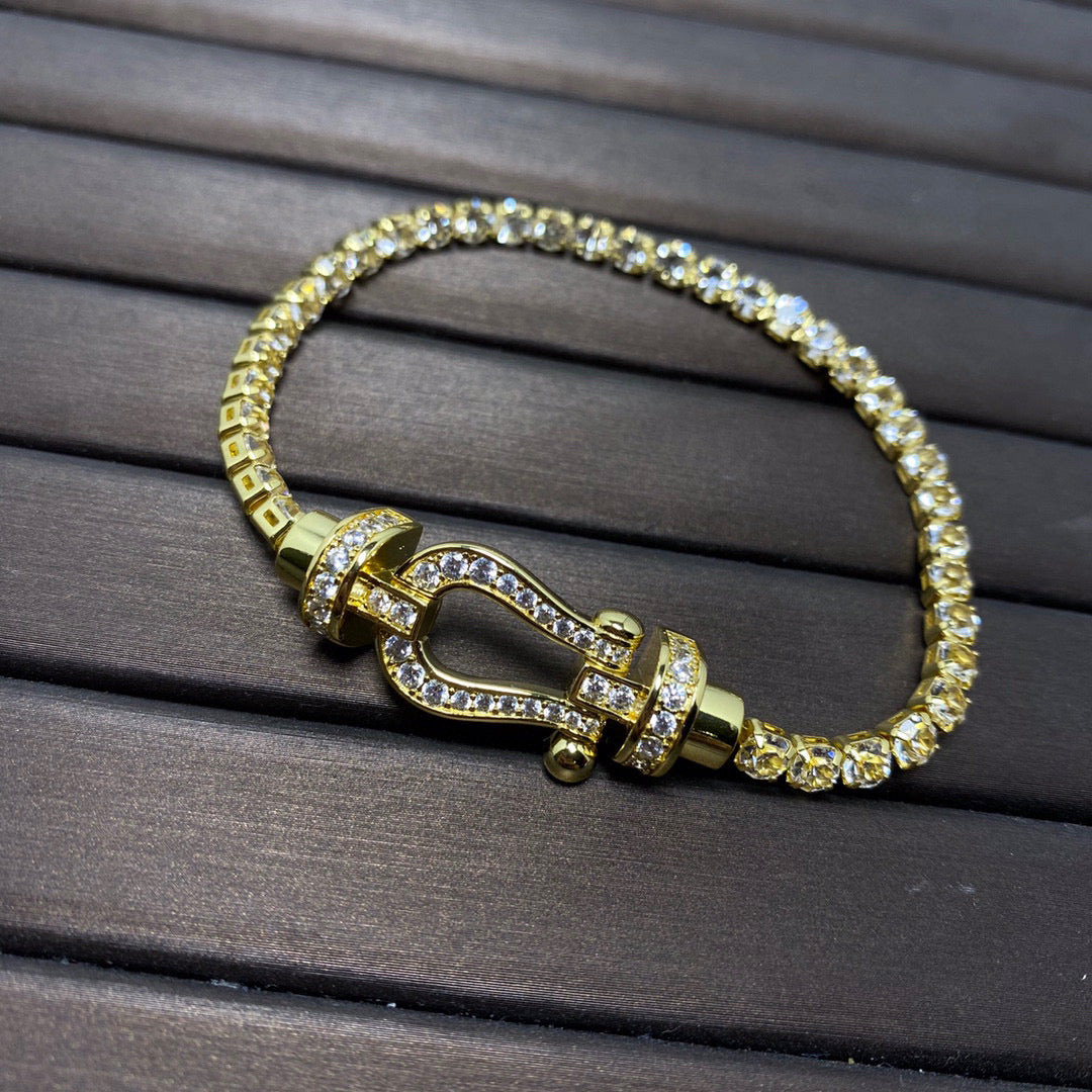 [Vera  Jewelry]FORCE  HORSESHOE  DIAMOND TENNIS BRACELET