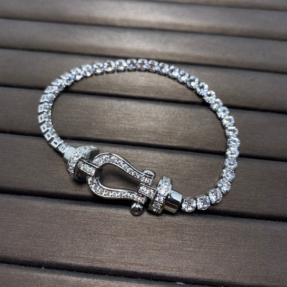 [Vera  Jewelry]FORCE  HORSESHOE  DIAMOND TENNIS BRACELET