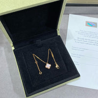 [Vera Jewelry]CLOVER 15MM PINK MOTHER-OF-PEARL SINGLE FLOWER NECKLACE