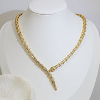 [Vera]BV SERPENTI VIPER SERIES FULL DIAMOND NECKLACE