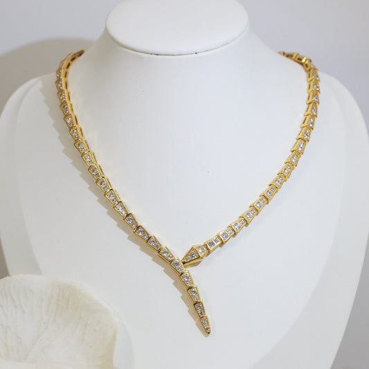 [Vera]BV SERPENTI VIPER SERIES FULL DIAMOND NECKLACE