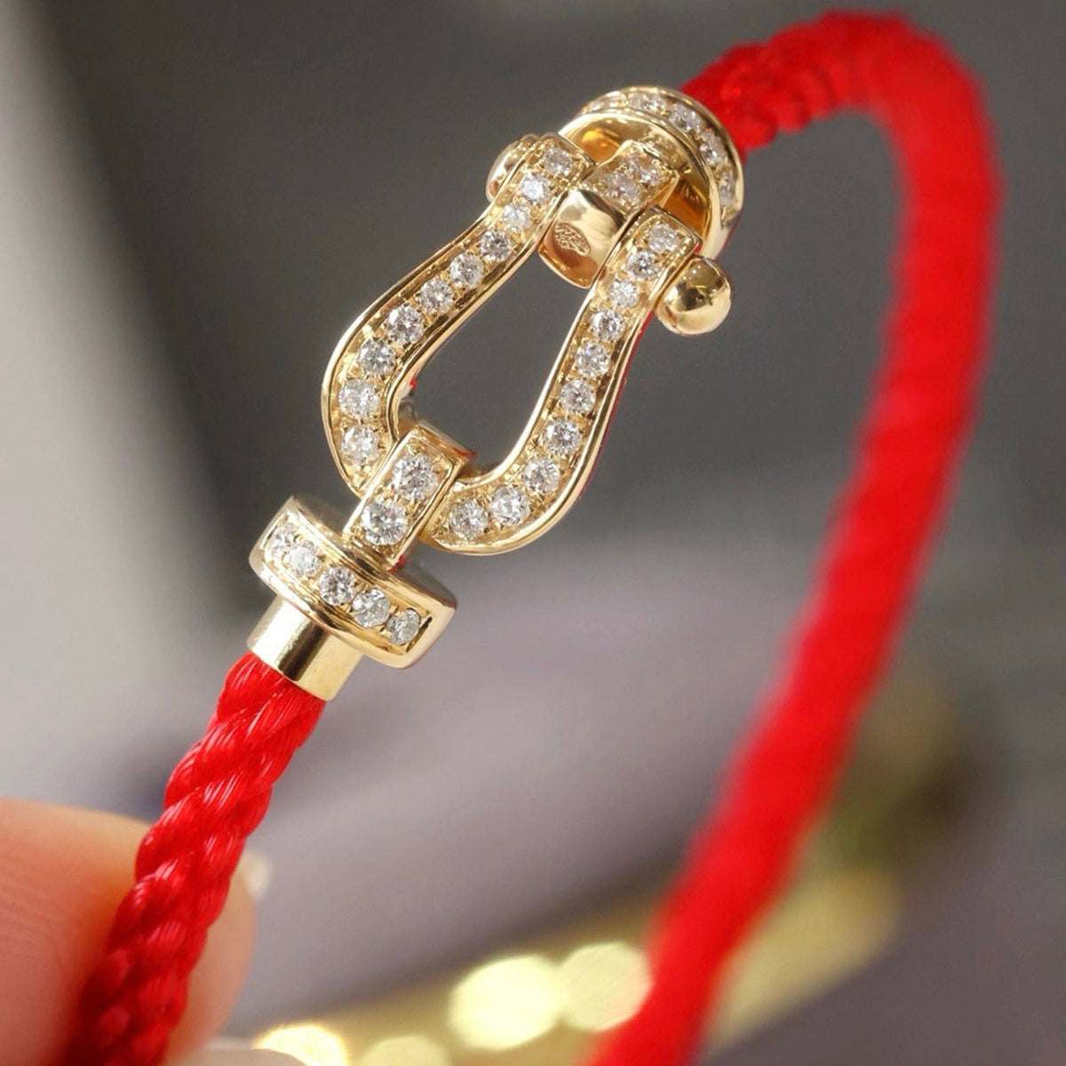 [Vera Jewelry]FORCE LARGE HORSESHOE FULL DIAMOND BRACELET GOLD