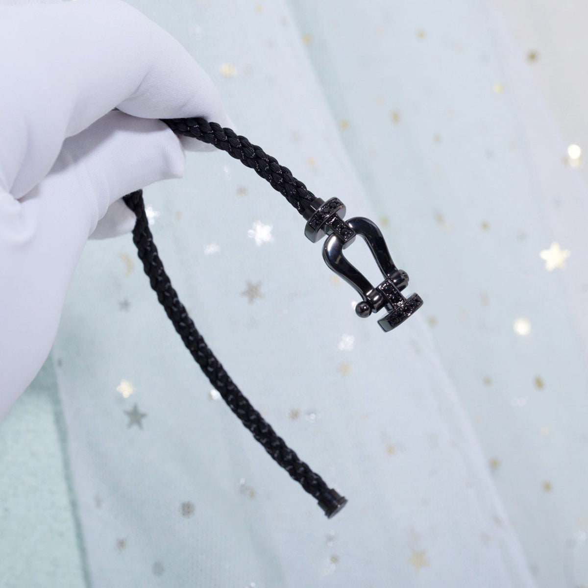 [Vera  Jewelry]FORCE LARGE SERIES HORSESHOE BLACK SAMURAI BRACELET