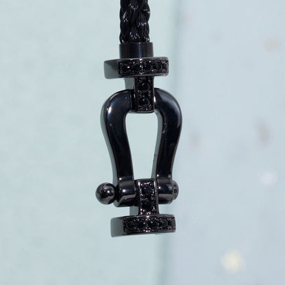 [Vera Jewelry]FORCE LARGE SERIES HORSESHOE BLACK SAMURAI BRACELET