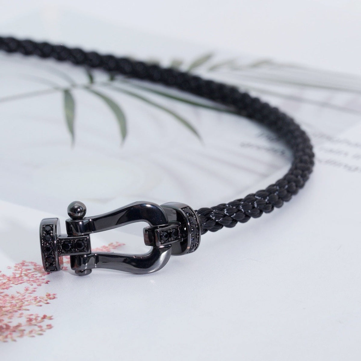[Vera Jewelry]FORCE LARGE SERIES HORSESHOE BLACK SAMURAI BRACELET