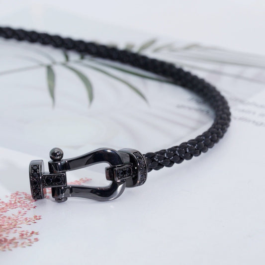 [Vera Jewelry]FORCE LARGE SERIES HORSESHOE BLACK SAMURAI BRACELET
