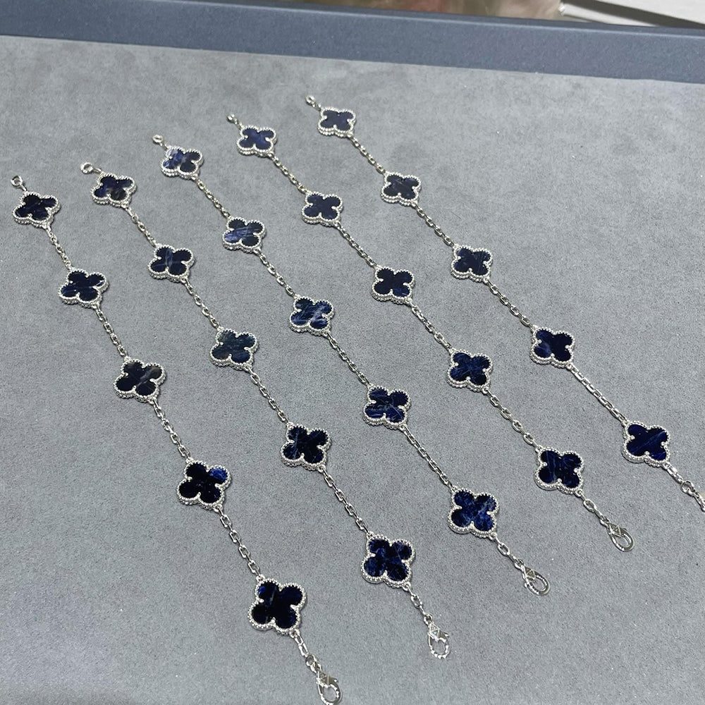 [Vera  Jewelry]LUCKY CLOVER 5-MOTIF BRACELET - PIETERSITE COLLECTION