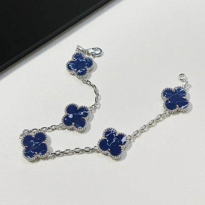 [Vera  Jewelry]LUCKY CLOVER 5-MOTIF BRACELET - PIETERSITE COLLECTION