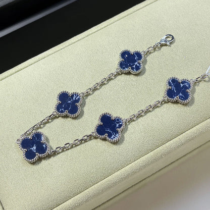 [Vera  Jewelry]LUCKY CLOVER 5-MOTIF BRACELET - PIETERSITE COLLECTION