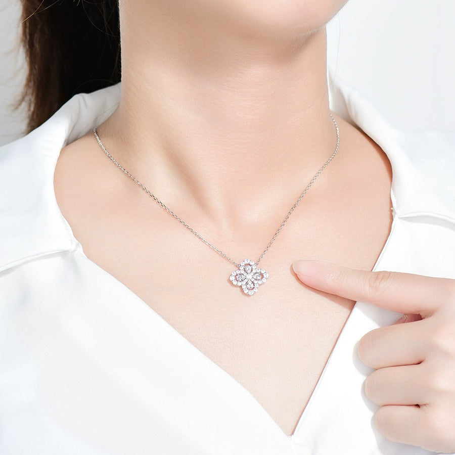 [Vera  Jewelry]LOOP NECKLACE FULL MOTIF DIAMOND 16MM MULTIPLE COLORS