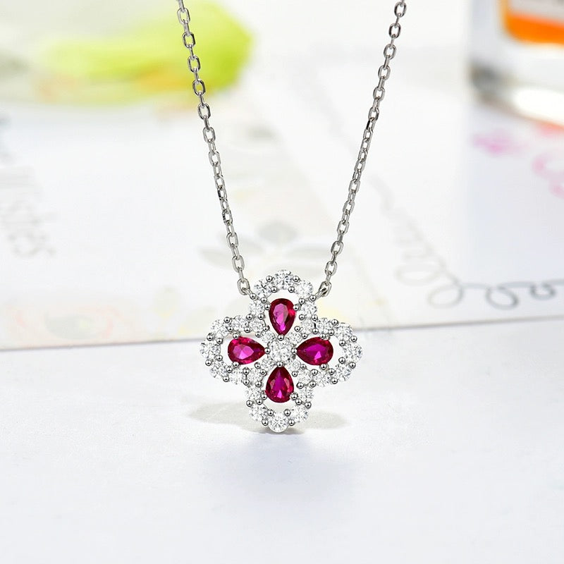 [Vera  Jewelry]LOOP NECKLACE FULL MOTIF DIAMOND 16MM MULTIPLE COLORS