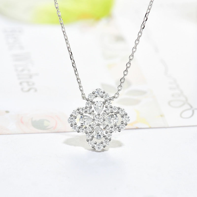 [Vera  Jewelry]LOOP NECKLACE FULL MOTIF DIAMOND 16MM MULTIPLE COLORS