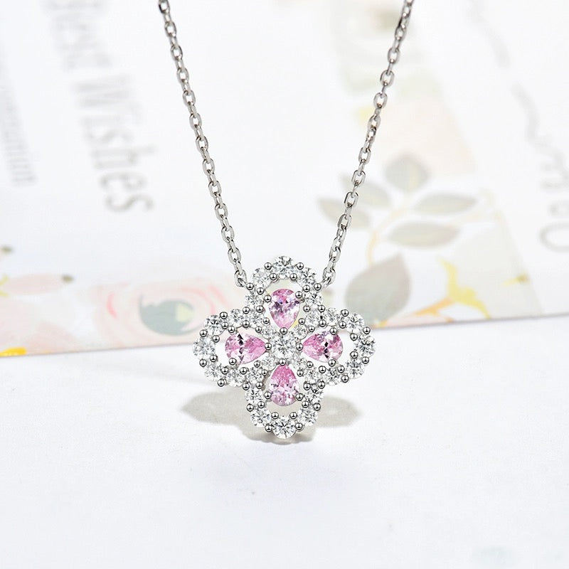 [Vera  Jewelry]LOOP NECKLACE FULL MOTIF DIAMOND 16MM MULTIPLE COLORS
