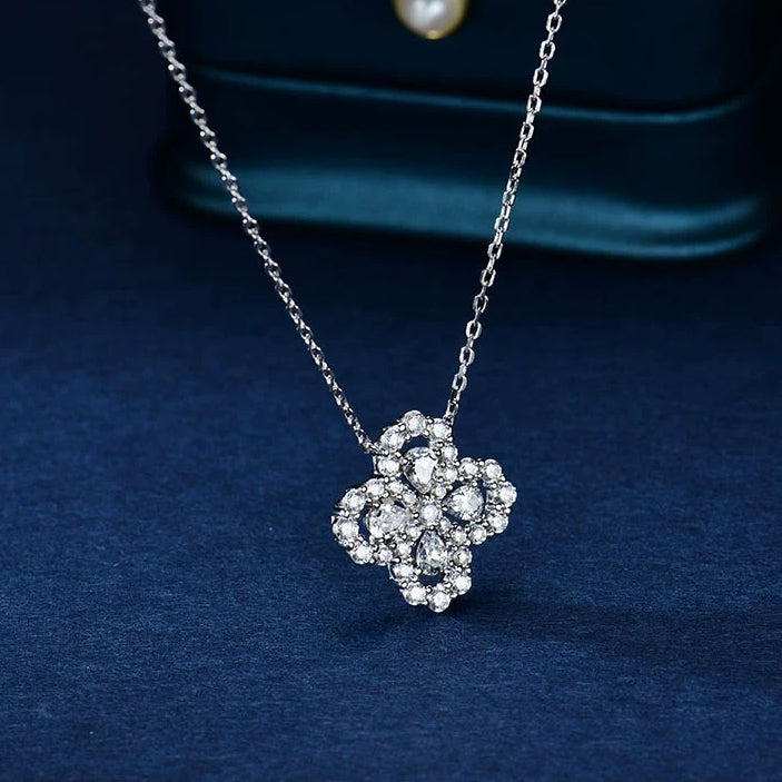 [Vera  Jewelry]LOOP NECKLACE FULL MOTIF DIAMOND 16MM MULTIPLE COLORS