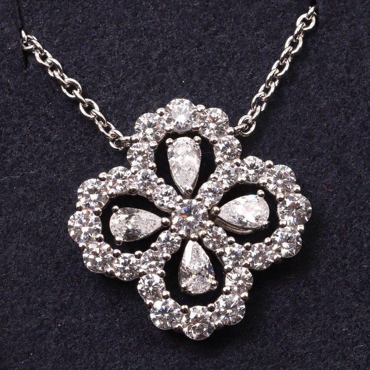 [Vera  Jewelry]LOOP NECKLACE FULL MOTIF DIAMOND 16MM MULTIPLE COLORS