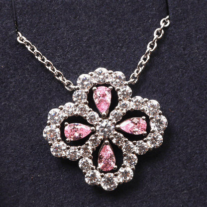 [Vera  Jewelry]LOOP NECKLACE FULL MOTIF DIAMOND 16MM MULTIPLE COLORS