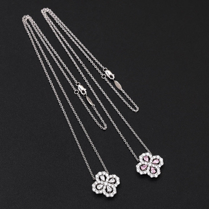 [Vera  Jewelry]LOOP NECKLACE FULL MOTIF DIAMOND 16MM MULTIPLE COLORS