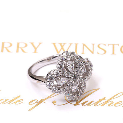 [Vera Jewelry]LOOP RING FULL MOTIF DIAMOND 16MM SILVE