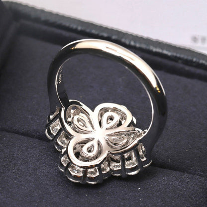 [Vera Jewelry]LOOP RING FULL MOTIF DIAMOND 16MM SILVE