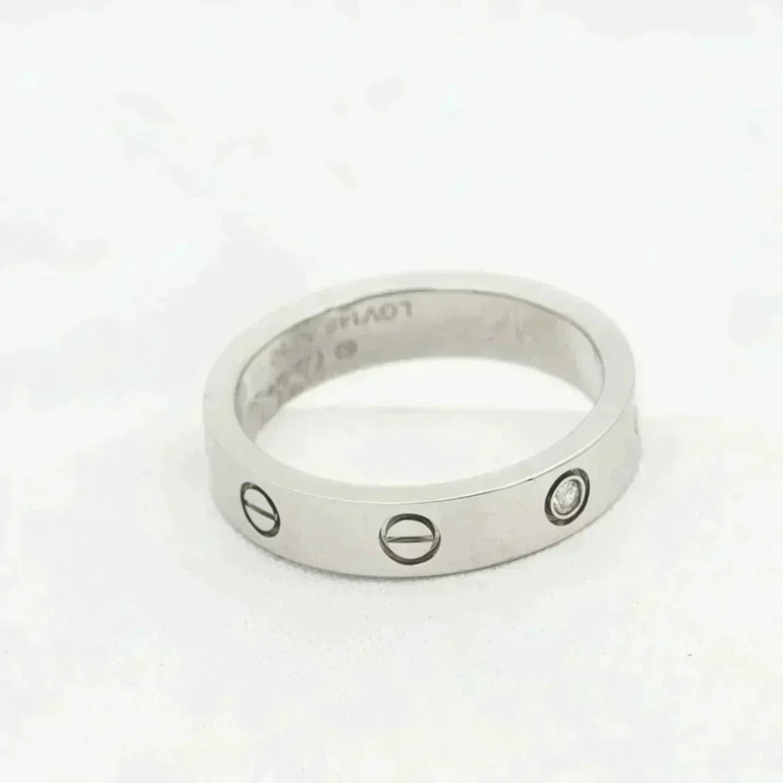 [Vera  Jewelry]LOVE RING 4MM 1 DIAMOND SILVER
