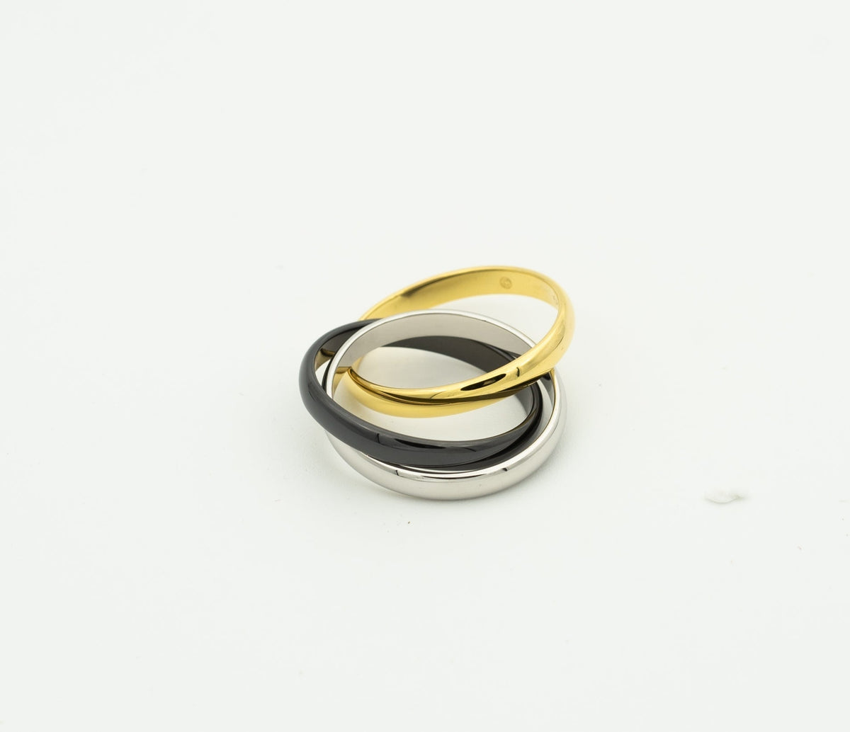 [Vera  Jewelry]TRINITY RING BLACK GOLD SILVER