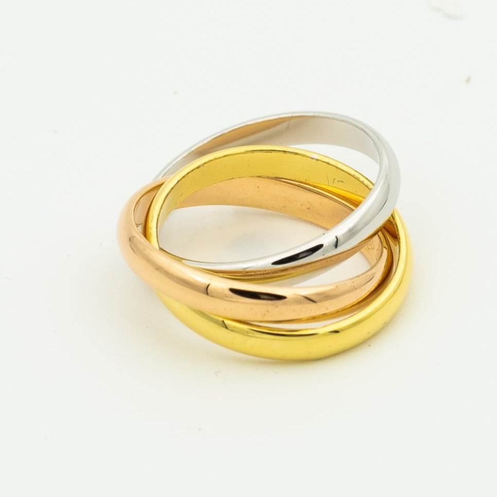 [Vera  Jewelry]TRINITY RING GOLD PINK GOLD SILVER