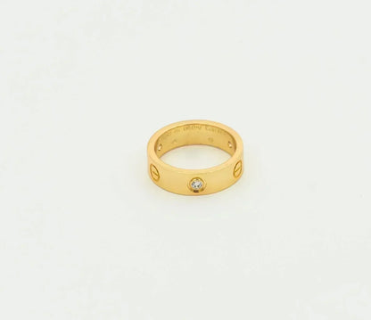 [Vera  Jewelry]LOVE RING 5.5MM 3 DIAMONDS GOLD
