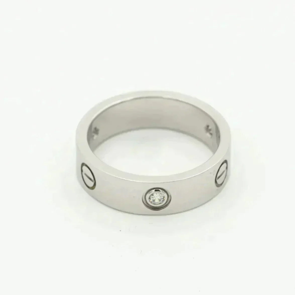 [Vera  Jewelry]LOVE RING 5.5MM 3 DIAMONDS SILVER