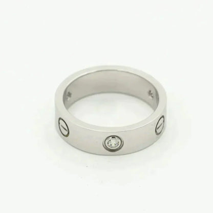 [Vera  Jewelry]LOVE RING 5.5MM 3 DIAMONDS SILVER