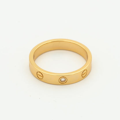 [Vera  Jewelry]LOVE RING 4MM 1 DIAMOND PINK GOLD