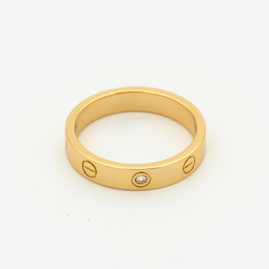 [Vera  Jewelry]LOVE RING 4MM 1 DIAMOND PINK GOLD