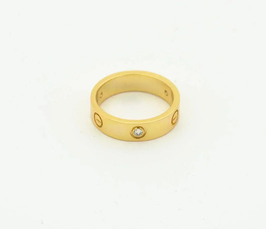 [Vera  Jewelry]LOVE RING 4MM 1 DIAMOND GOLD
