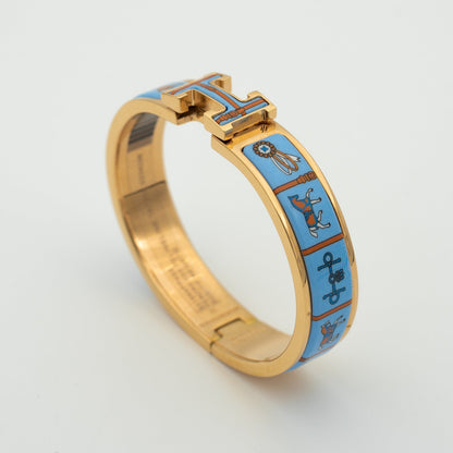 [Vera Jewelry]H PINK GOLD BRACELET BLUE CERAMIC