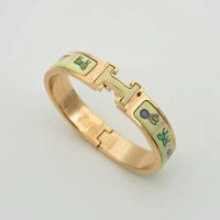 [Vera Jewelry]H PINK GOLD BRACELET CREAM CERAMIC
