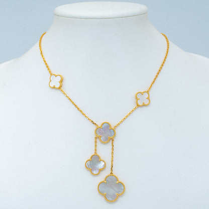 [Vera Jewelry]CLOVER MOTHER OF PEARL NECKLACE 6 MOTIF