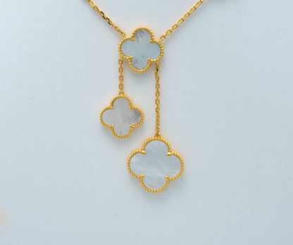 [Vera Jewelry]CLOVER MOTHER OF PEARL NECKLACE 6 MOTIF
