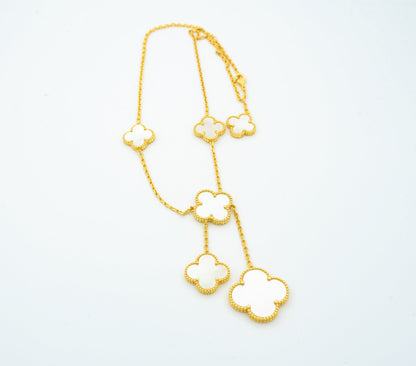 [Vera Jewelry]CLOVER MOTHER OF PEARL NECKLACE 6 MOTIF