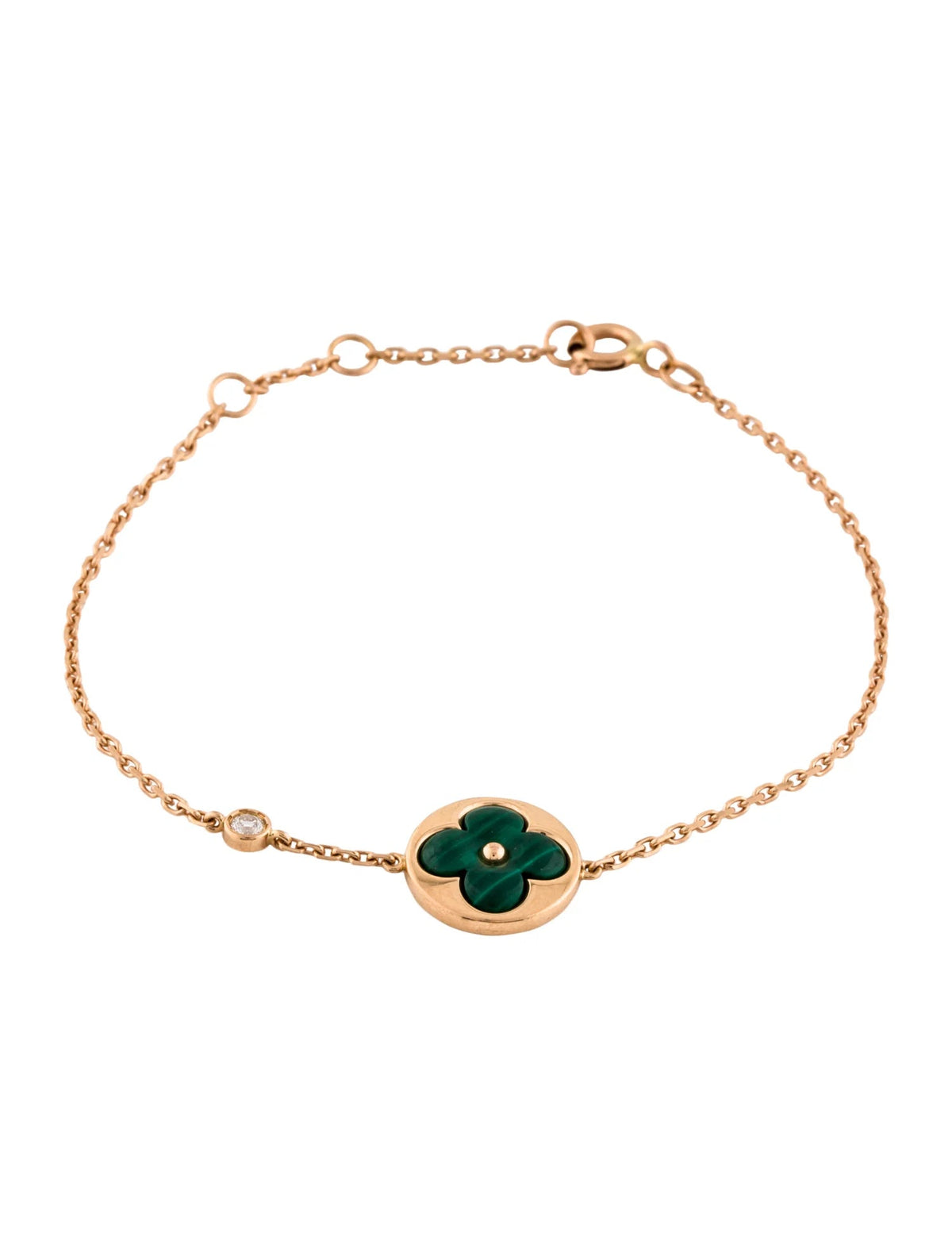[Vera Jewelry]サン マラカイト 1ダイヤモンド ピンクゴールド ブレスレット