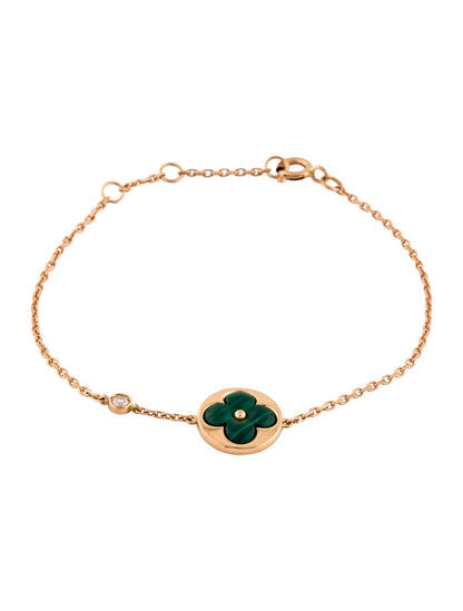 [Vera Jewelry]サン マラカイト 1ダイヤモンド ピンクゴールド ブレスレット