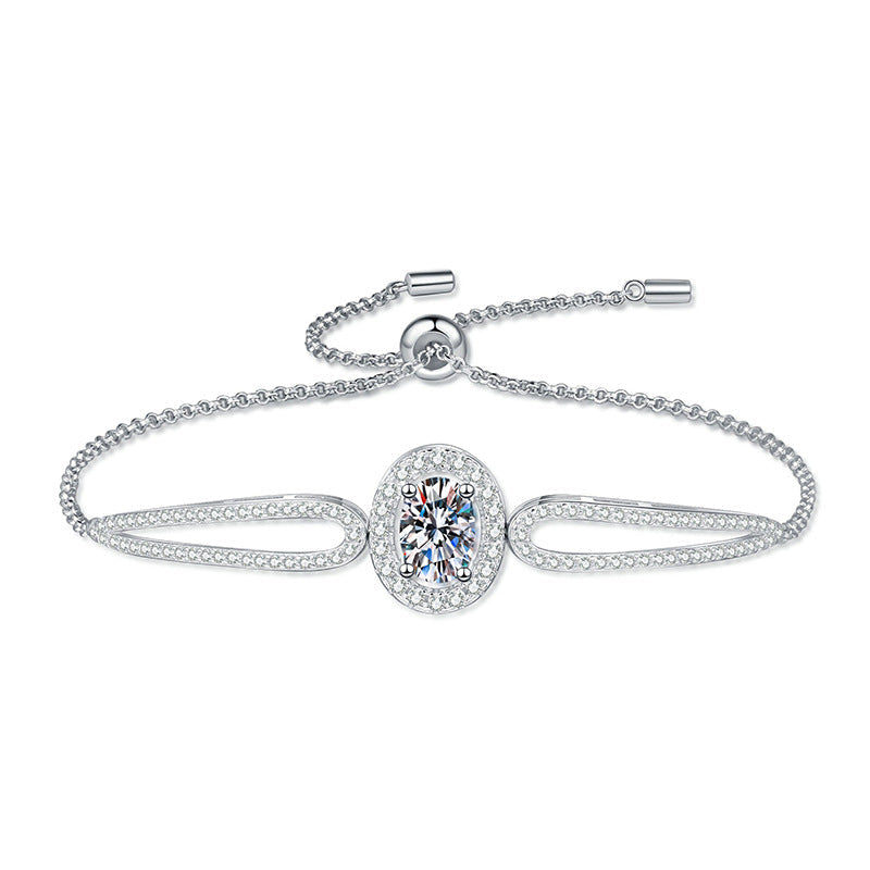 [Vera  Jewelry]"PIGEON'S EGG" TEARDROP MOISSANITE BRACELET