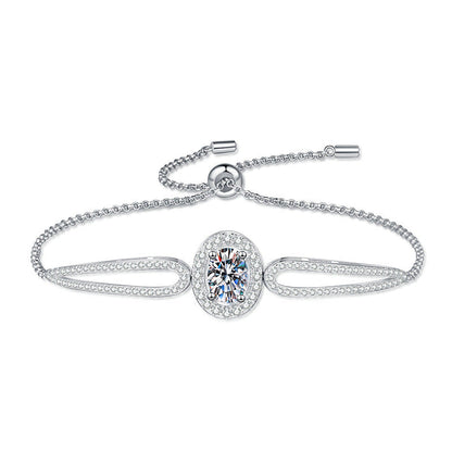 [Vera  Jewelry]"PIGEON'S EGG" TEARDROP MOISSANITE BRACELET