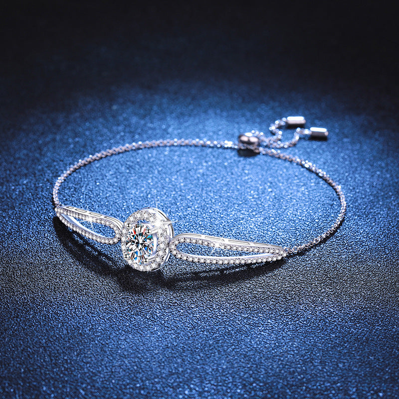 [Vera  Jewelry]"PIGEON'S EGG" TEARDROP MOISSANITE BRACELET
