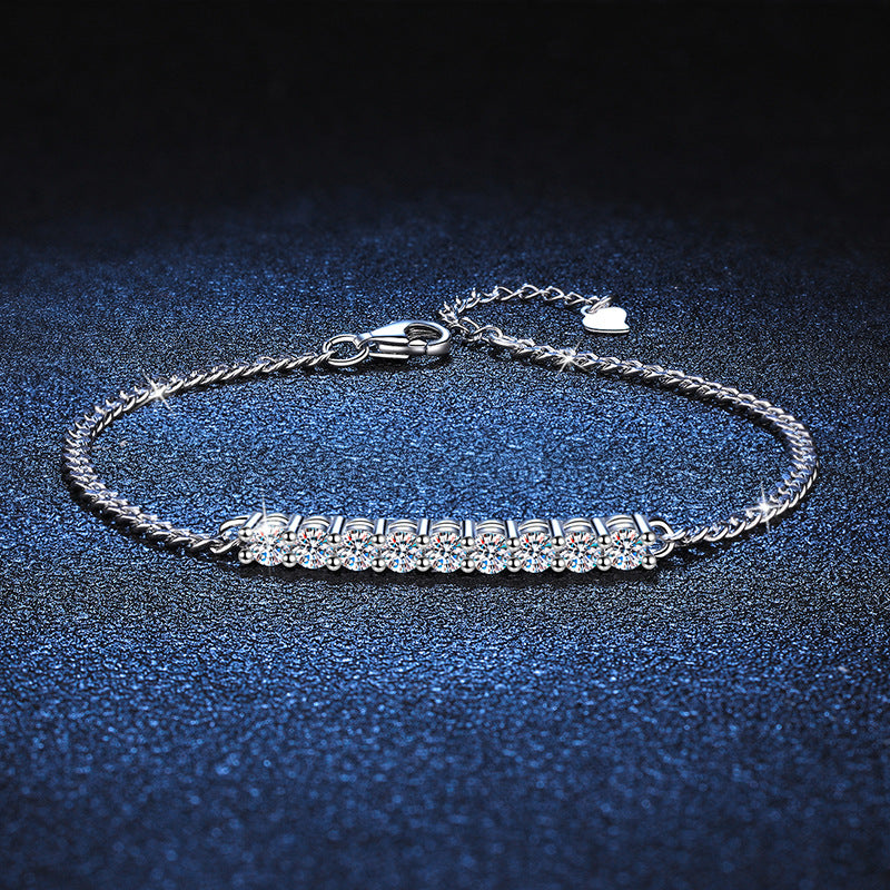 [Vera  Jewelry]SMILING CURVE MOISSANITE BRACELET