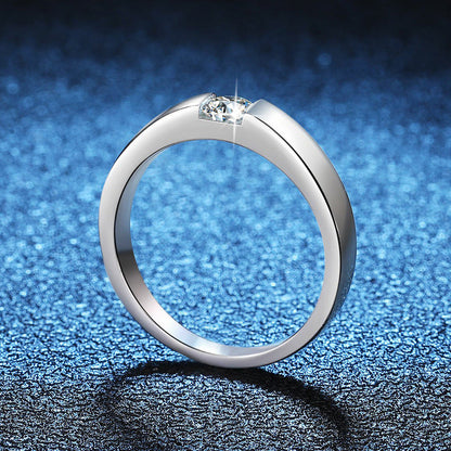 [Vera  Jewelry]SLEEK MINIMALIST COUPLE'S MOISSANITE RING