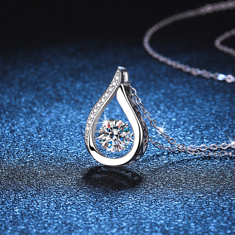 [Vera  Jewelry]DANCING WATER DROP MOISSANITE NECKLACE