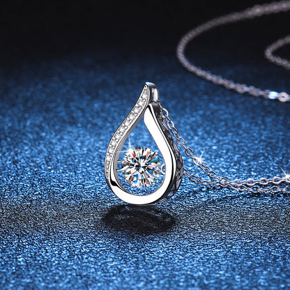 [Vera  Jewelry]DANCING WATER DROP MOISSANITE NECKLACE