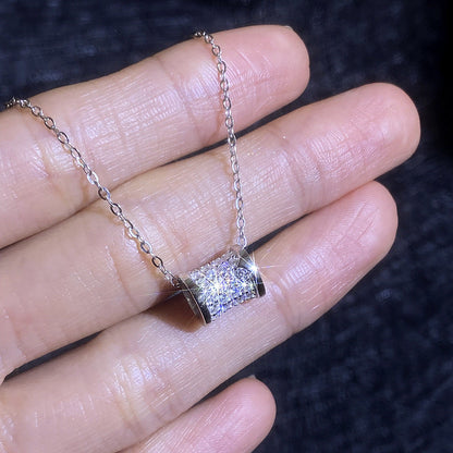 [Vera  Jewelry]FULL-PAVE "HOURGLASS" MOISSANITE NECKLACE