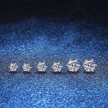 [Vera  Jewelry]SIX-PRONG MOISSANITE EARRINGS